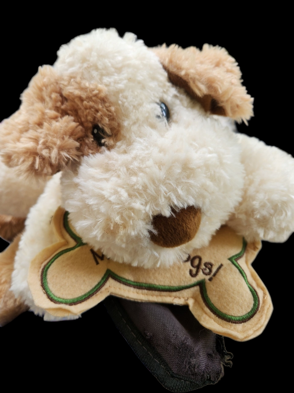 Plush Dog Toy – Cream and Brown